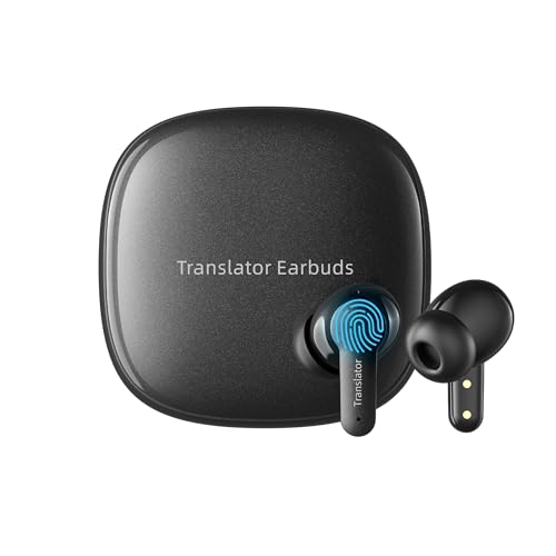 ANFIER M3 AI Translation Earbuds Real Time, Language Translator Device in 144 Languages, 3-in-1 Offline Two-Way Audífonos Traductores, Live Translate Headphones, No Subscription Required (Black)